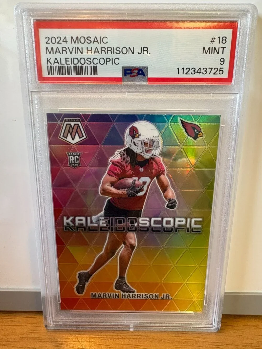 2024 Panini Mosaic Marvin Harrison Jr Kaleidoscopic RC #18 PSA 9 Mint